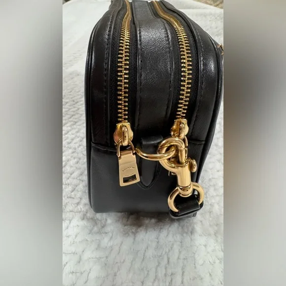 Coach Jes Quilted Crossbody, Black with gold hardware - Picture 5 of 11